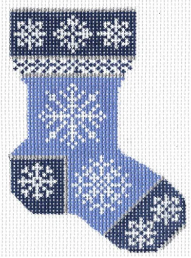 Gold - toned stockings for a glamorous touchKCN536 Ice Blue Snowflake Mini Sock
