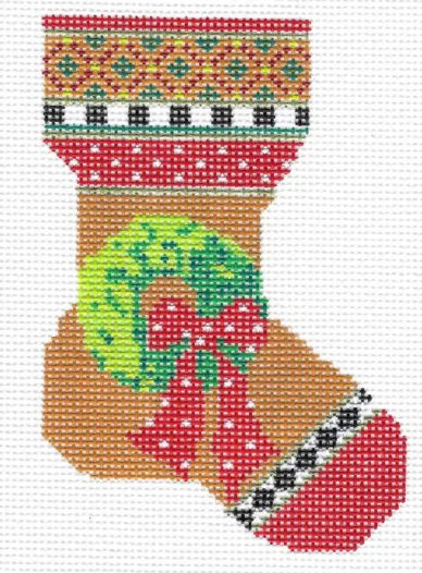 Seamed stockings for a vintage lookKFA09 Wreath Mini Sock