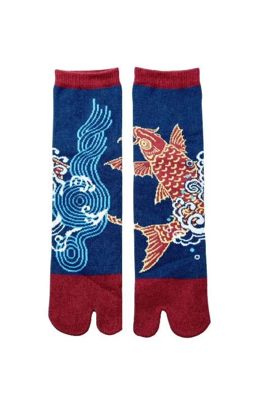 Women's sheer over - the - knee socks for a sexy appealKoi Carp Fish Tabi Socks