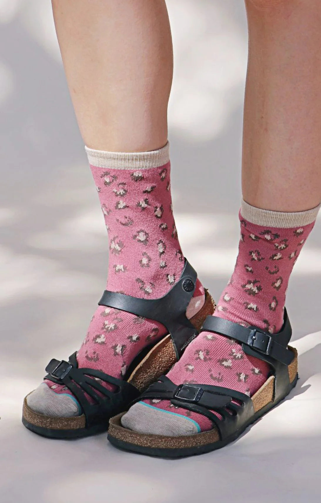 Women's silk - lined socks for a luxurious feelLeopard Animal Organic Cotton Crew Socks Women's silk - lined socks for a luxurious feelLeopard Animal Organic Cotton Crew Socks