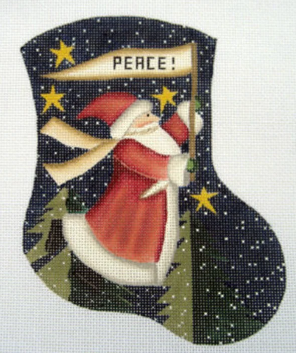 Pink stockings for a sweet and feminine appealLK-07 Peace Santa Mini Stocking