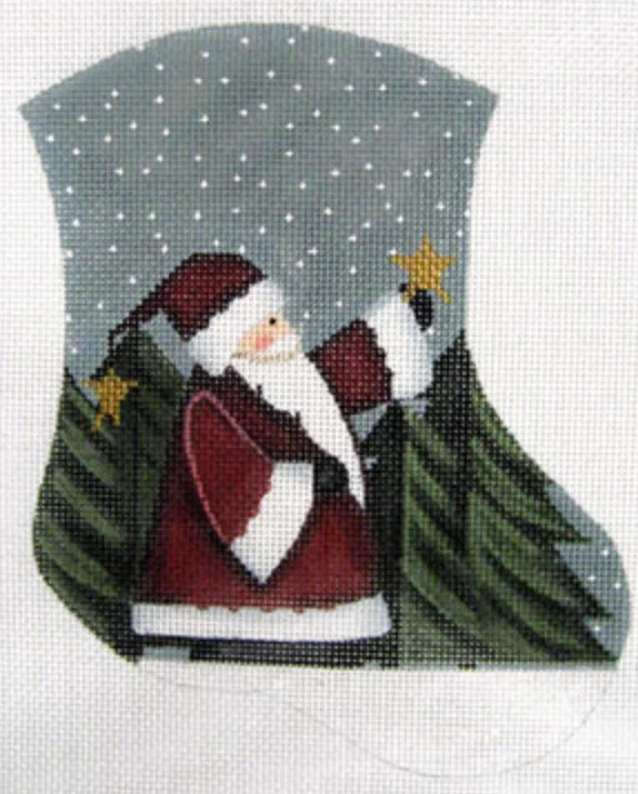 Lace - top stockings for a feminine touchLK-35 Santa and Star Mini Stocking