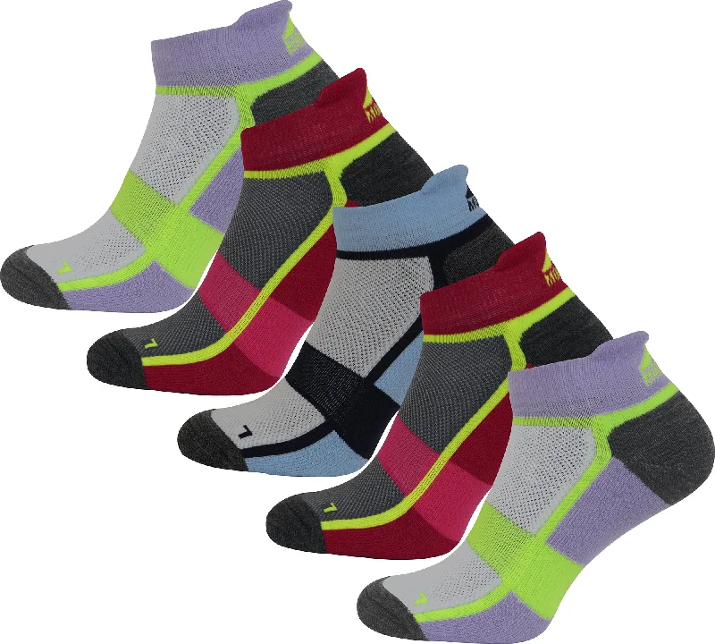 Women's leather - look socks for an edgy styleMore Mile Bamboo Comfort (5 Pack) Womens Running Socks - Multi Women's leather - look socks for an edgy styleMore Mile Bamboo Comfort (5 Pack) Womens Running Socks - Multi