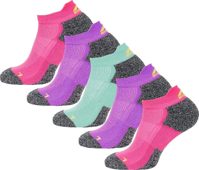Women's crew socks with a polka - dot printMore Mile Challenger (5 Pack) Womens Running Socks - Multi Women's crew socks with a polka - dot printMore Mile Challenger (5 Pack) Womens Running Socks - Multi