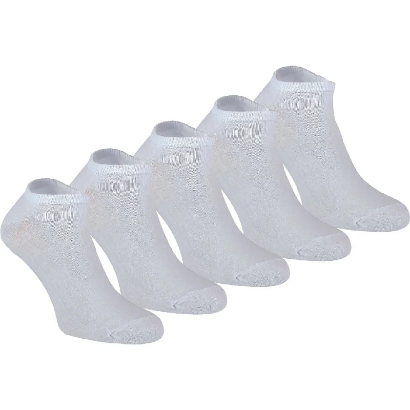Women's spandex - infused socks for stretchMore Mile Everyday 5 Pack Womens Essential Trainer Liner Socks - White Women's spandex - infused socks for stretchMore Mile Everyday 5 Pack Womens Essential Trainer Liner Socks - White