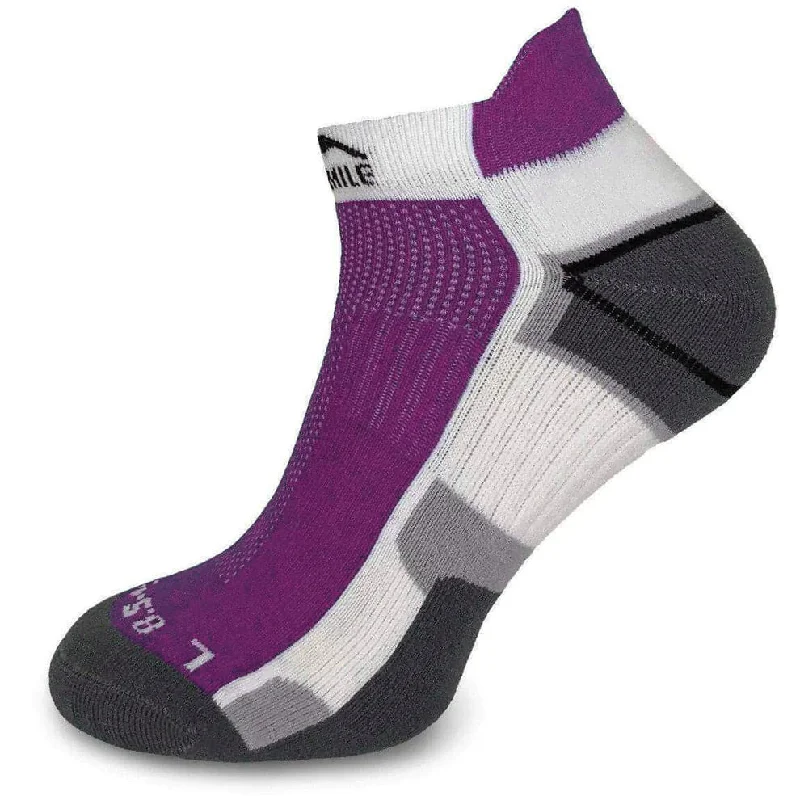 Women's anti - odor socks for long - day freshnessMore Mile Miami Running Socks - Purple Women's anti - odor socks for long - day freshnessMore Mile Miami Running Socks - Purple