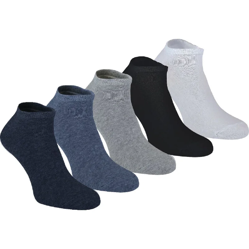 Women's non - slip socks for safetyMore Mile RG 5 Pack Womens Trainer Socks - Multi