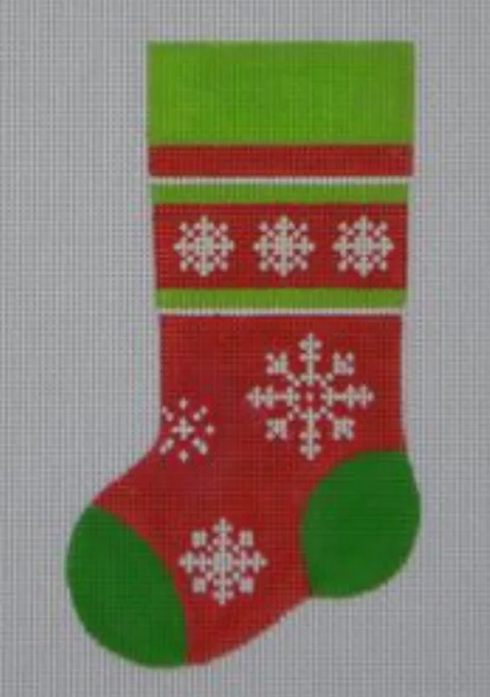 Over - the - knee stockings with a thigh - high designMS11 Snowflake Mini Stocking