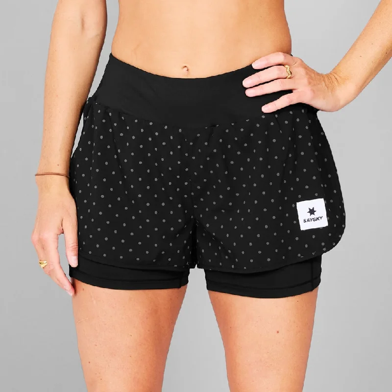 organic cotton women tights for an eco - friendly choicePolka 2 In 1 Pace Shorts 3''