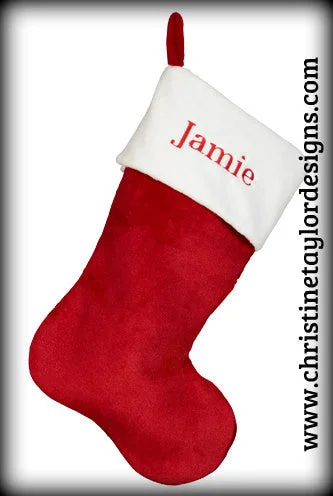 Patterned stockings with polka dotsPersonalized Stocking - Traditional red plush stocking with white trim. Patterned stockings with polka dotsPersonalized Stocking - Traditional red plush stocking with white trim.