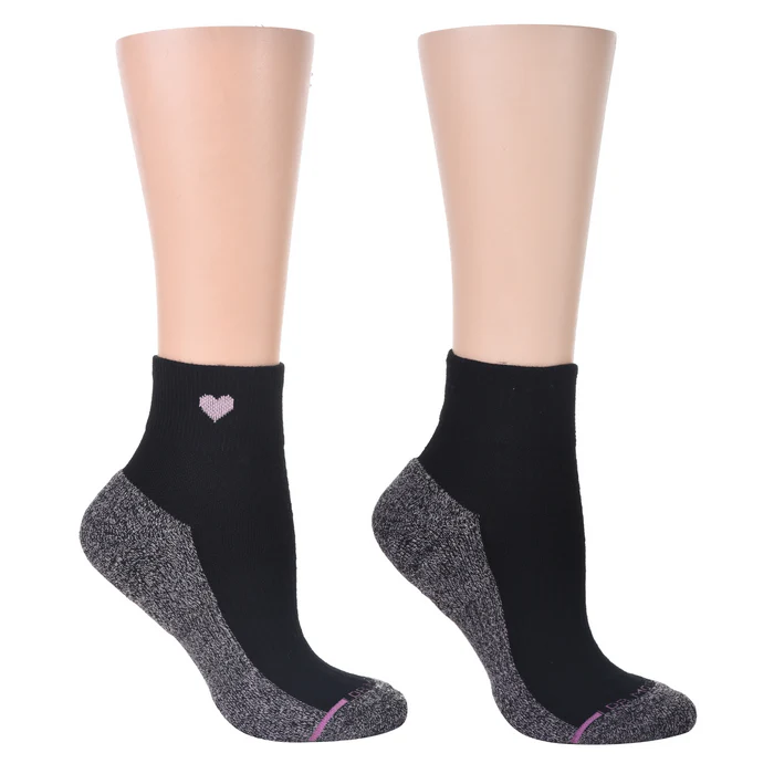 Women's compression socks for improved circulationQuarter Compression Socks | Dr Motion Half-Cushion | Heart (2 Pack) Women's compression socks for improved circulationQuarter Compression Socks | Dr Motion Half-Cushion | Heart (2 Pack)