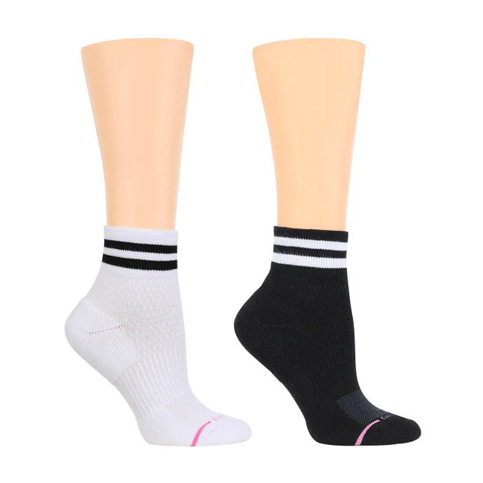 Women's sheer over - the - knee socks for a sexy appealQuarter Compression Socks | Dr Motion Half-Cushion | Varsity Strype (2 Pack) Women's sheer over - the - knee socks for a sexy appealQuarter Compression Socks | Dr Motion Half-Cushion | Varsity Strype (2 Pack)