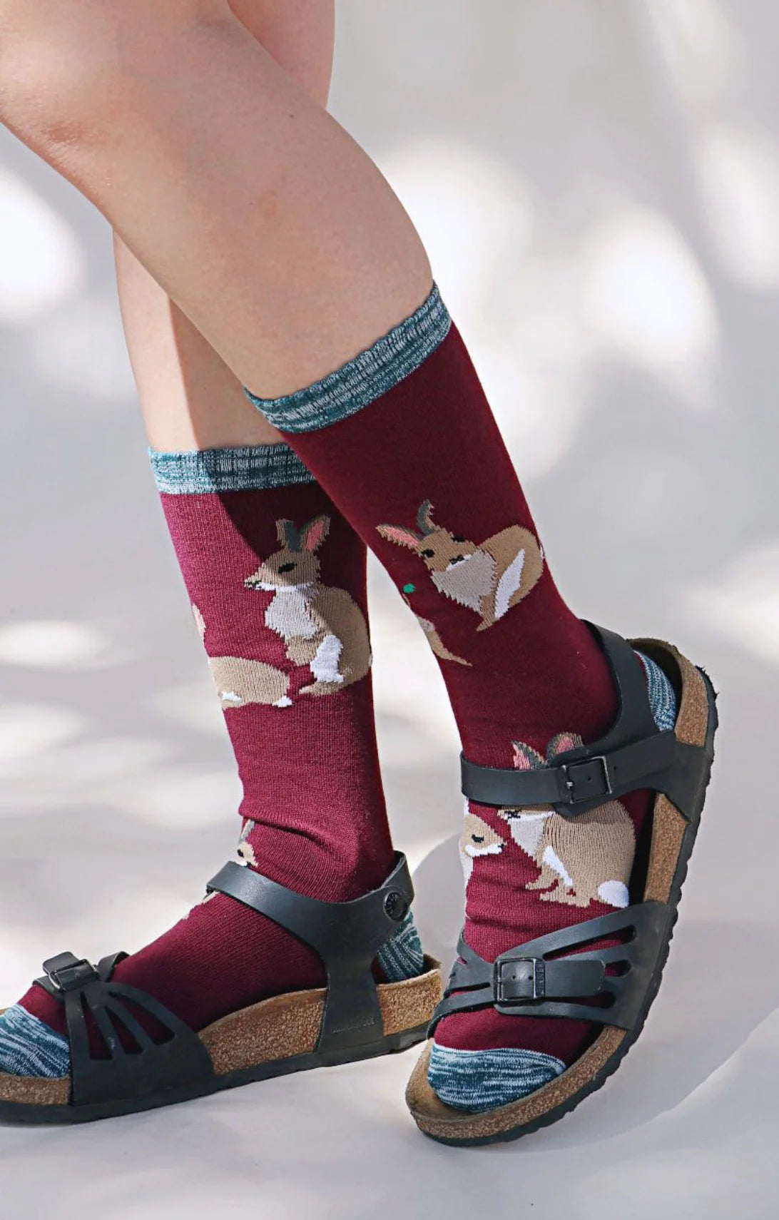 Women's no - show socks with a floral motifReplant Pairs "Bunny" Organic Cotton Crew Socks Women's no - show socks with a floral motifReplant Pairs "Bunny" Organic Cotton Crew Socks