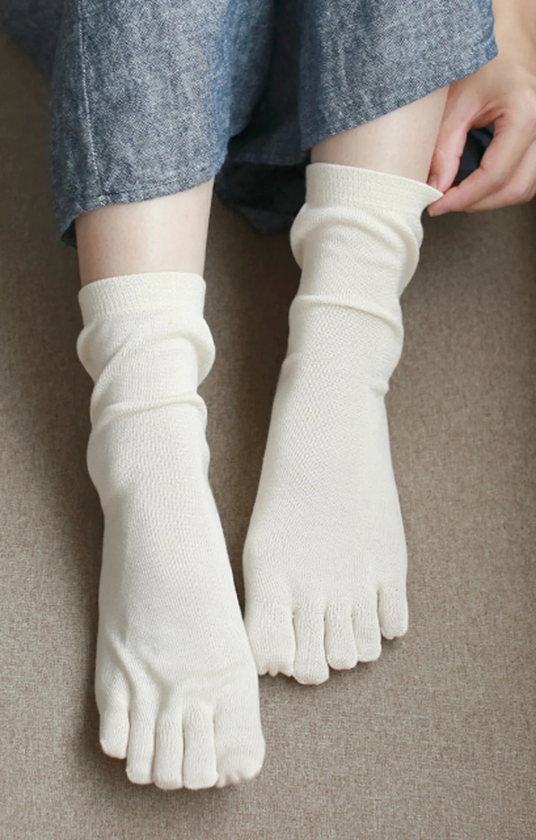 Women's anti - odor socks for long - day freshnessWashable 100%Finest Silk Liner Toe Socks Women's anti - odor socks for long - day freshnessWashable 100%Finest Silk Liner Toe Socks
