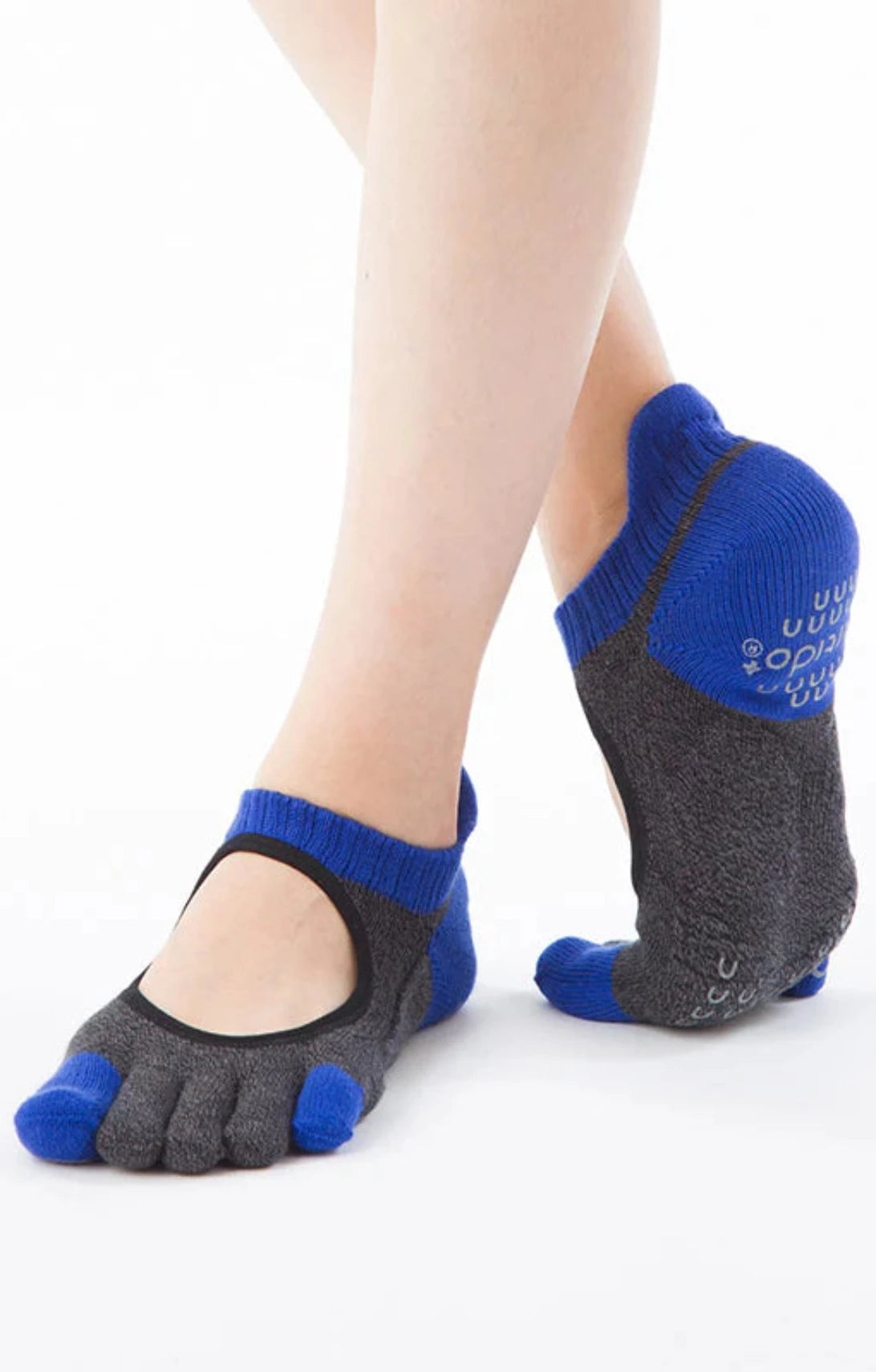 Women's cable - knit ankle socks for a cozy styleTwo Colors Footie Grip Socks With *Power Pads*