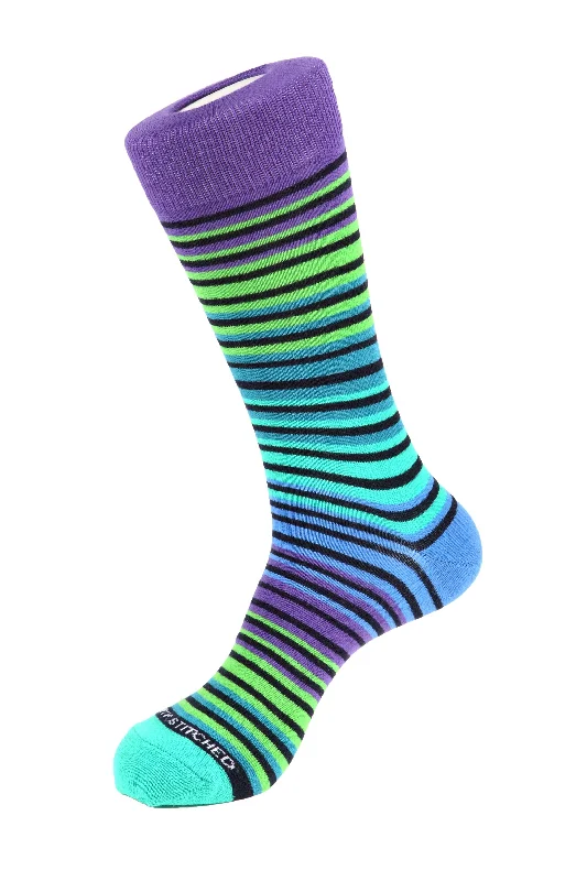 Women's argyle - patterned thigh - high socksAlexander Stripe