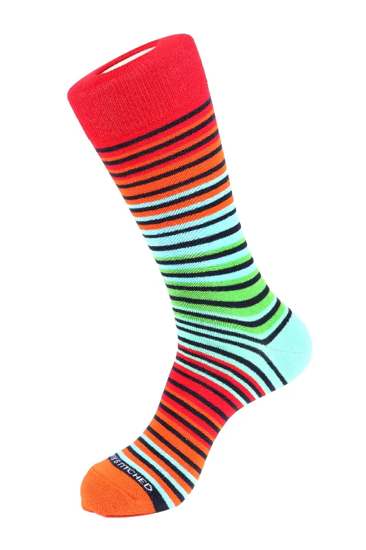 Women's leather - look socks for an edgy styleAlexander Stripe