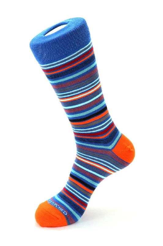 Women's ribbed knee - high socks for a classic lookHOLLOW STRIPE