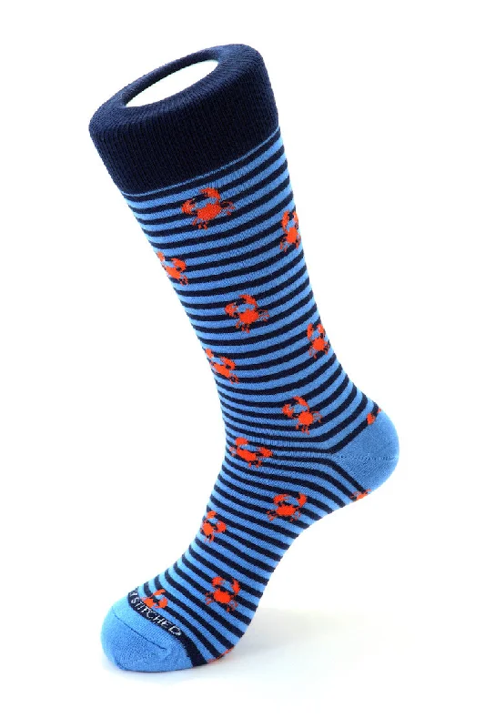 Women's sheer over - the - knee socks for a sexy appealCrab Stripe