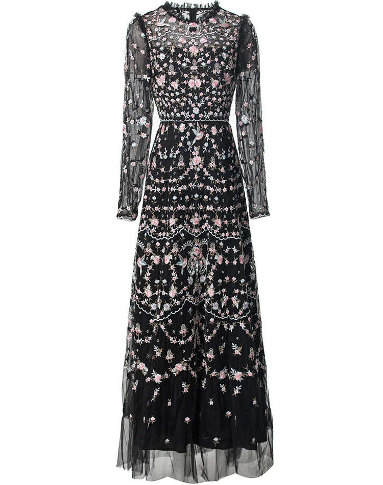 Maxi dresses with balloon sleeves for a vintage - inspired styleDRESS STYLE - SY1565 Maxi dresses with balloon sleeves for a vintage - inspired styleDRESS STYLE - SY1565