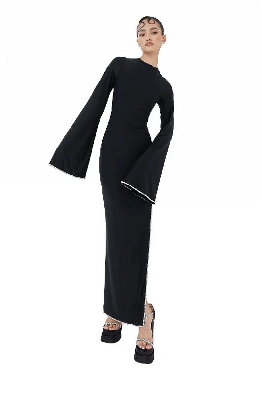 Sequined maxi dresses for formal evening galasKhriya Dress - Black