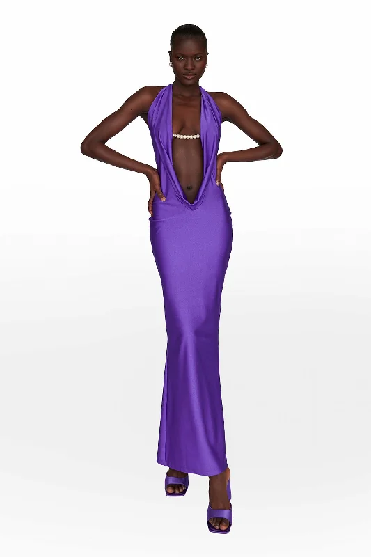 Printed maxi dresses with abstract patterns for an artistic lookKiyah Dress - Purple Printed maxi dresses with abstract patterns for an artistic lookKiyah Dress - Purple