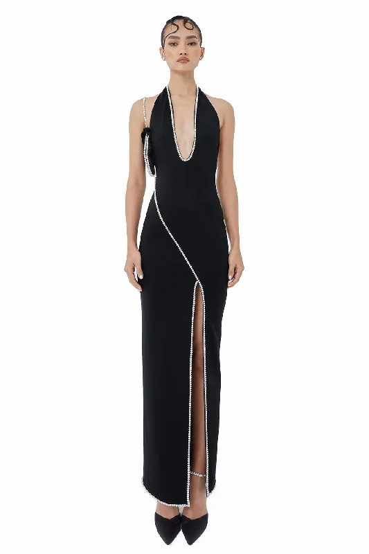 Plaid maxi dresses for fall fashion eventsKold Dress - Black