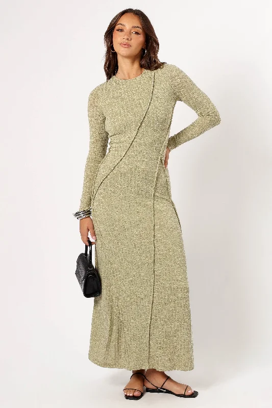 Maxi dresses with a belted empire waist for a more defined and flattering silhouetteKyrah Knit Dress - Kiwi Maxi dresses with a belted empire waist for a more defined and flattering silhouetteKyrah Knit Dress - Kiwi