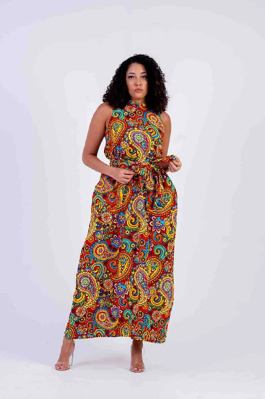 Leather maxi dresses for an edgy and bold appearanceMicah Ankara Maxi Dress | African Print Leather maxi dresses for an edgy and bold appearanceMicah Ankara Maxi Dress | African Print