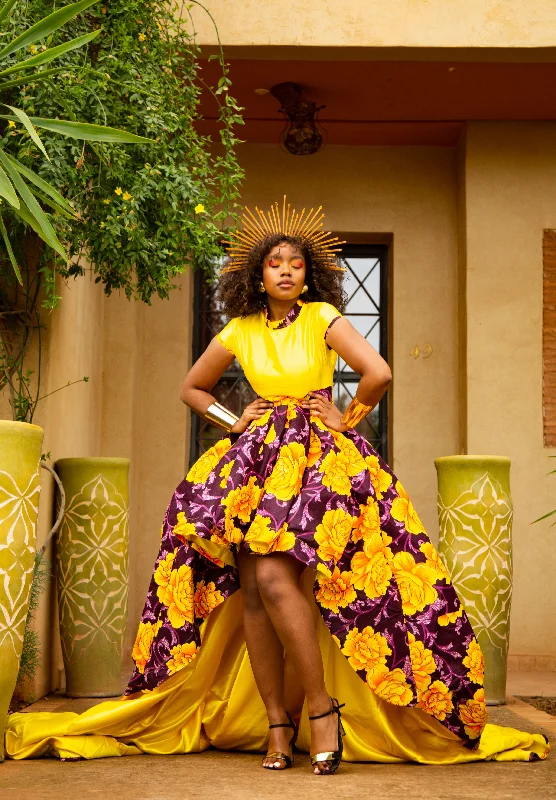 Metallic maxi dresses for a glamorous New Year's Eve partyRaisa Ankara Maxi Dress | Yellow African Print Metallic maxi dresses for a glamorous New Year's Eve partyRaisa Ankara Maxi Dress | Yellow African Print