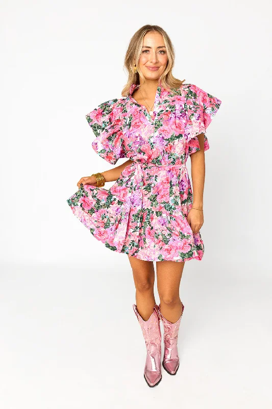 Mini dresses with off - the - shoulder stylesAbbey Belted Mini Dress - Royalty