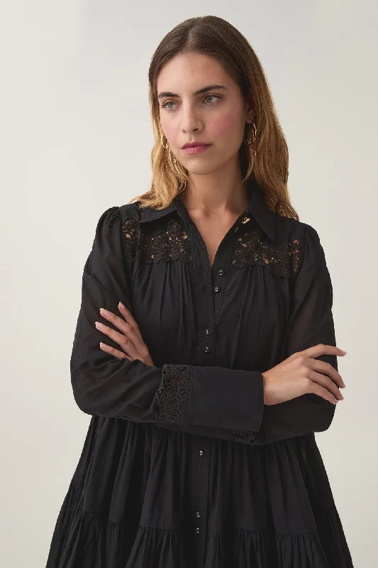 Mini dresses with tassel accents for a fun touchCharmer Lace Trim Mini Dress