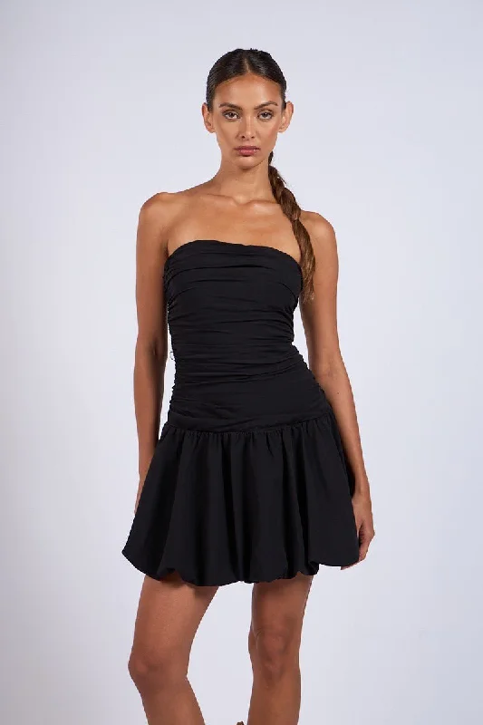 Mini dresses with side slits for a sexy appealMarcuss Black Bubble Hem Tube Mini Dress Mini dresses with side slits for a sexy appealMarcuss Black Bubble Hem Tube Mini Dress