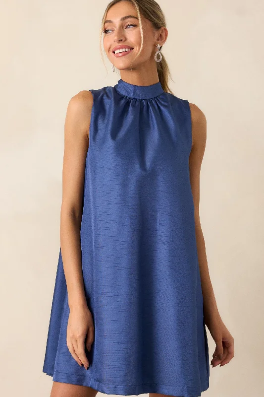 Mini dresses with ribbed textures for a unique appearanceNautical Nights Royal Blue Tie Neck Mini Dress Mini dresses with ribbed textures for a unique appearanceNautical Nights Royal Blue Tie Neck Mini Dress