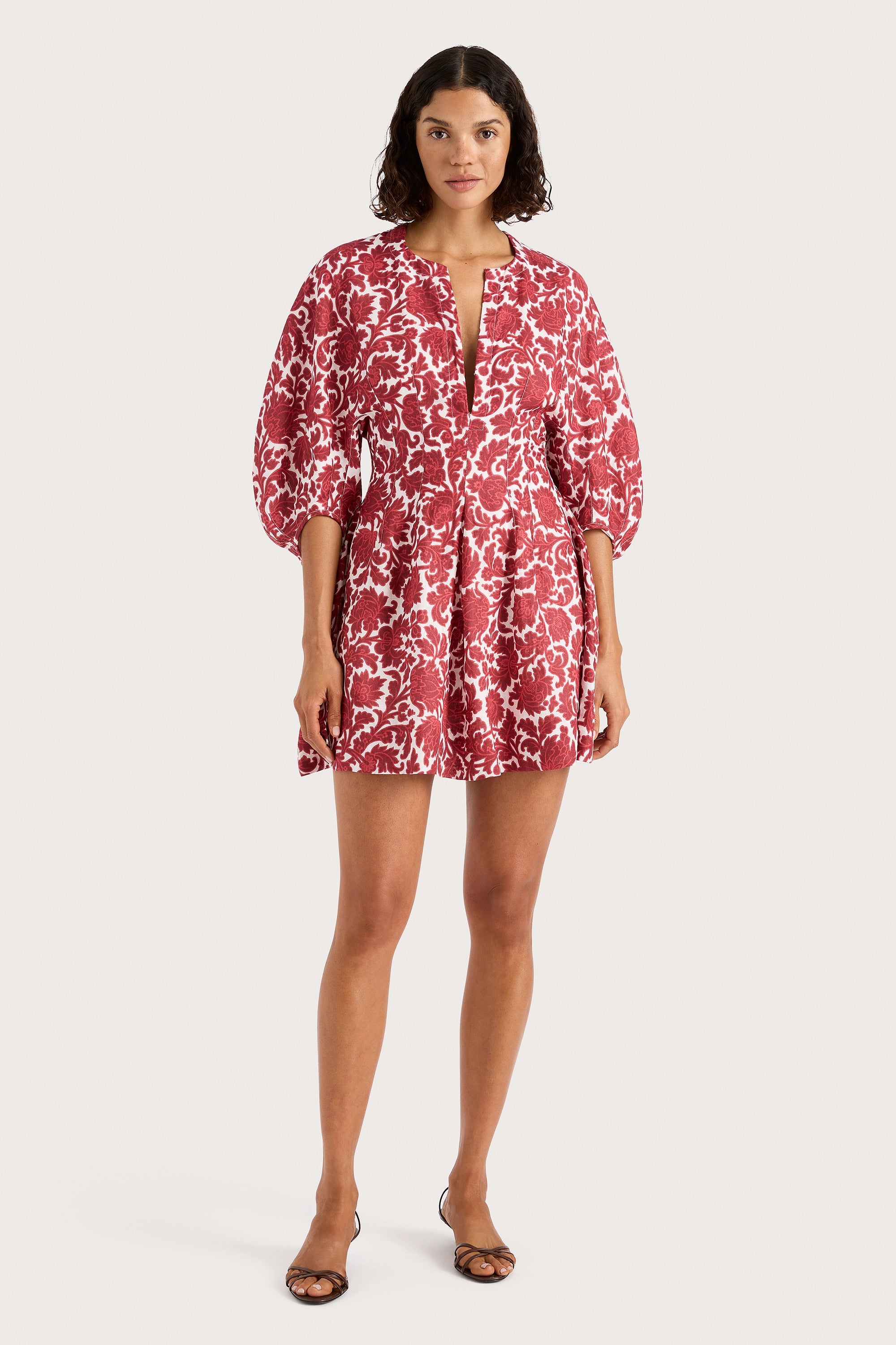 Velvet mini dresses for autumn weddingsSoleil Mini Dress Heuchera Print