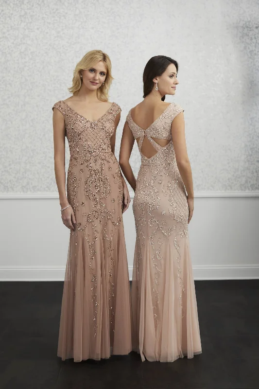 Asymmetric - hem wedding guest dresses in metallic huesAdrianna Papell Platinum - 40229 Cap Sleeve Beaded Cutout Trumpet Gown Asymmetric - hem wedding guest dresses in metallic huesAdrianna Papell Platinum - 40229 Cap Sleeve Beaded Cutout Trumpet Gown
