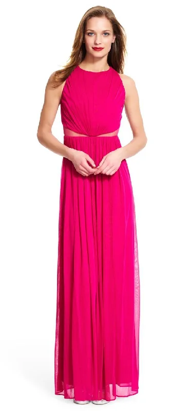 Sleeveless wedding guest dresses with ruffled hemsAdrianna Papell - Ruched Jewel Neck Dress 191926970