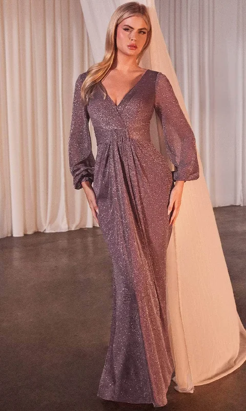 Wedding guest dresses with tiered skirts for a feminine lookCinderella Divine CK2141 - Gliiter Bishop Sleeve Prom Dress Wedding guest dresses with tiered skirts for a feminine lookCinderella Divine CK2141 - Gliiter Bishop Sleeve Prom Dress