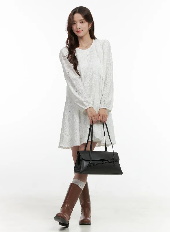 Mini dresses with empire waists for a flattering fitComfy Cotton Mini Dress OO421