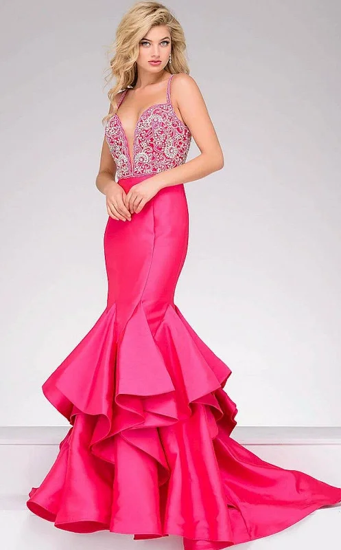 Wedding guest dresses with gathered skirts and V - necklinesJovani 32355 Crystal Embellished Long Mermaid Prom Dress Wedding guest dresses with gathered skirts and V - necklinesJovani 32355 Crystal Embellished Long Mermaid Prom Dress