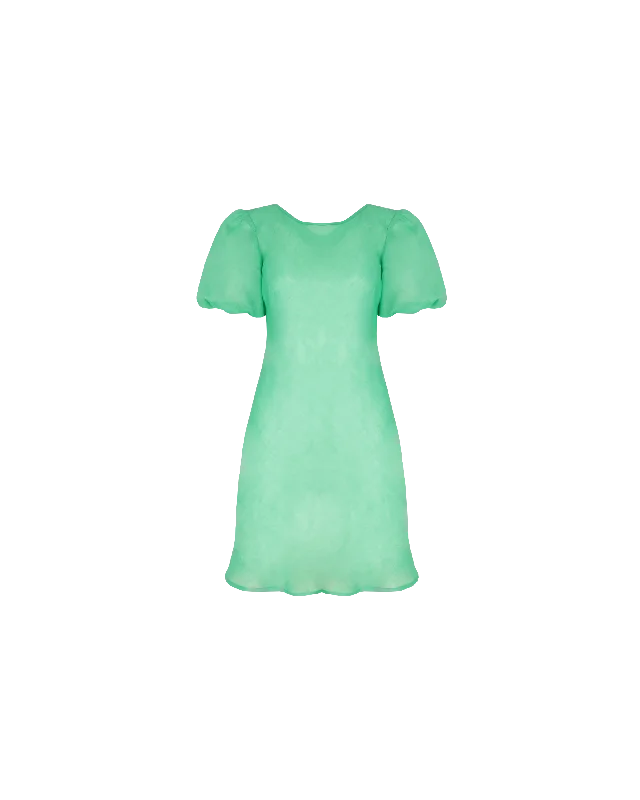 Mini dresses with pleated skirts for a classic lookKENDALL RAMIE MINI DRESS GREEN