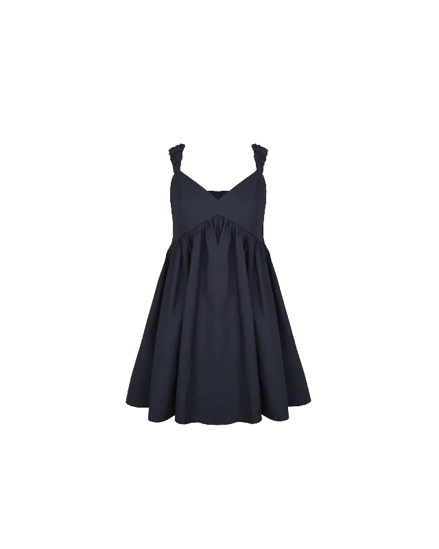Mini dresses with keyhole necklinesMARNIE MINIDRESS NAVY