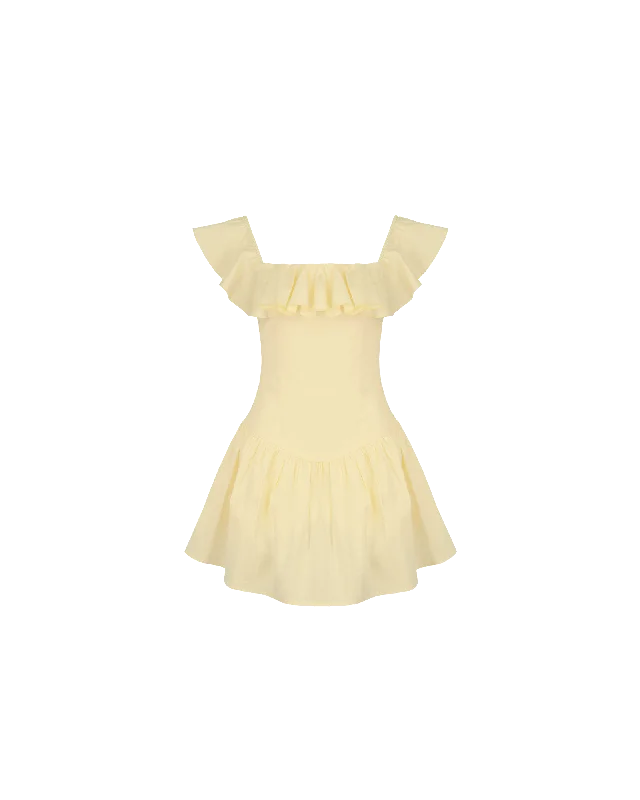 Mini dresses with button - down frontsMONACO MINI DRESS BUTTER
