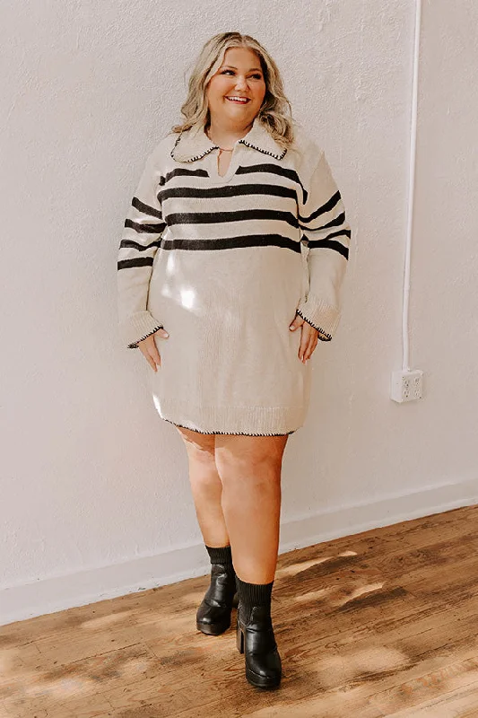 Printed mini dresses for a casual day outNantucket Chill Knit Sweater Dress Curves