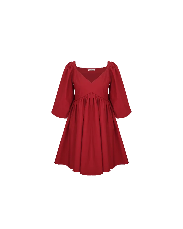 Mini dresses with button - down frontsNONI MINI DRESS GARNET