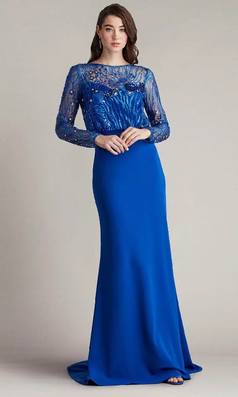 A - line cocktail wedding guest dresses in pastel colorsTadashi Shoji CDU24409L - Sea-Motif Inspired Blouson Evening Gown A - line cocktail wedding guest dresses in pastel colorsTadashi Shoji CDU24409L - Sea-Motif Inspired Blouson Evening Gown