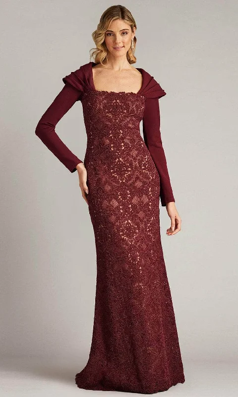 Wedding guest dresses with fringe accents for a bohemian - inspired weddingTadashi Shoji CGC24684L - Embroidered Long Sleeve Evening Gown Wedding guest dresses with fringe accents for a bohemian - inspired weddingTadashi Shoji CGC24684L - Embroidered Long Sleeve Evening Gown