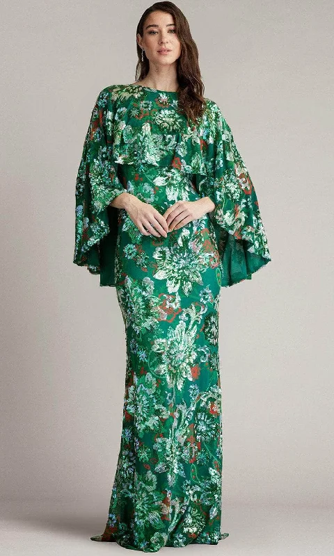 Wedding guest dresses with high - low hems and floral appliquesTadashi Shoji CGD24694L - Floral Sequin Evening Gown Wedding guest dresses with high - low hems and floral appliquesTadashi Shoji CGD24694L - Floral Sequin Evening Gown