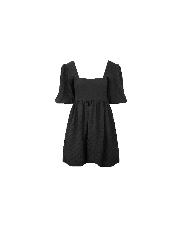 Printed mini dresses for a casual day outTULIP MINI DRESS BLACK
