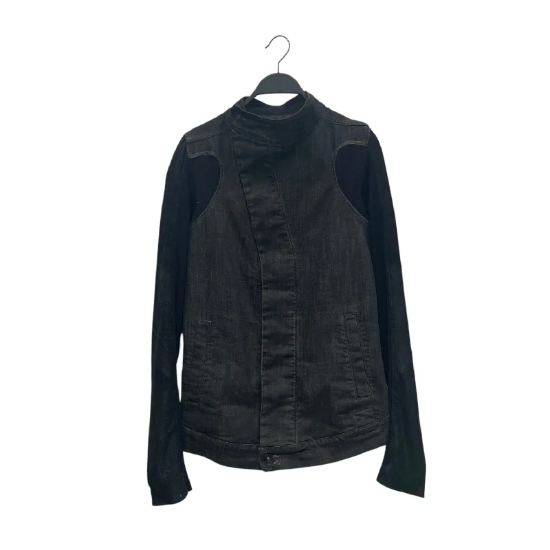 Shearling - lined women's leather coats for ultimate warmth and luxuryRICK OWENS DRKSHDW/Jacket/S/Cotton/GRY/ASYMMETRICAL BUTTONS Shearling - lined women's leather coats for ultimate warmth and luxuryRICK OWENS DRKSHDW/Jacket/S/Cotton/GRY/ASYMMETRICAL BUTTONS